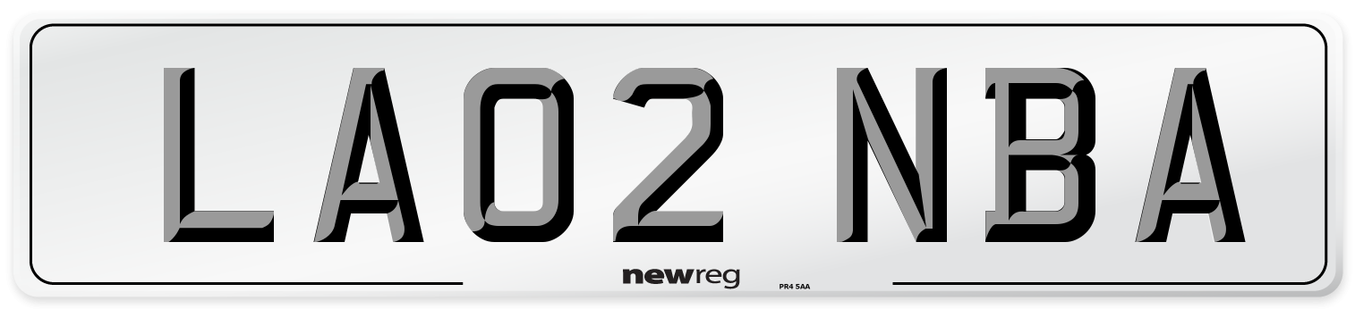 LA02 NBA Number Plate from New Reg